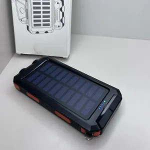 Павербанк на сонячній панелі Vikeri 26800mAh | Ліхтарик + Компас | Новий