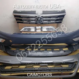 Спойлер губа передняя накладка решетка нижняя бампер Tiguan