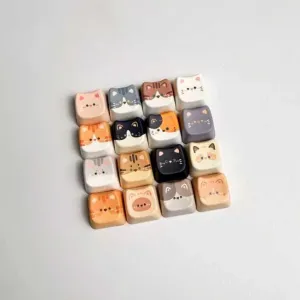 Кастомні кейкапи коти, keycaps cats PBT cherry
