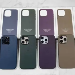 Чехол на iPhone 16 Pro Max и другие MagSafe, Айфон кожаный А. 15