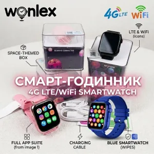 Смарт-годинник для дітей з відеодзвінком Wonlex KT34 8gb 4G, дитячий  смарт-годинник LTE/ WI-FI, GPS, водонепроникний  IP67