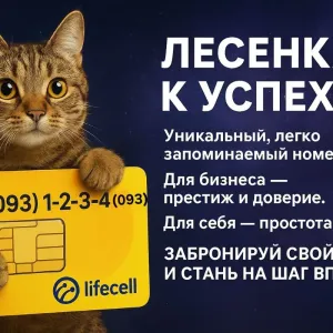 Красивые номера Лайфселл платиновые золотые Лесенка VIP sim Lifecell