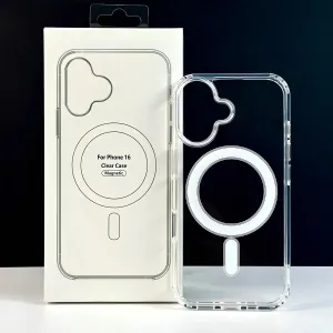 Всі моделі! Чохол Clear Case with MagSafe для iPhone X-17 Pro Max | Прозорий чохол з Магсейф на Айфон Х-17 Про Макс | Прозрачный MagSafe чехол iPhone