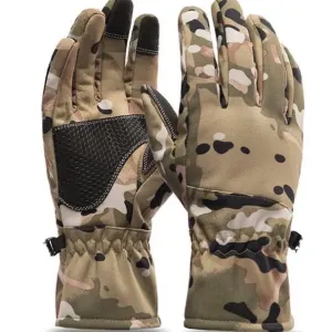 Тактичні військові зимові рукавиці на флісі Soft Shell мультикам М L XL
