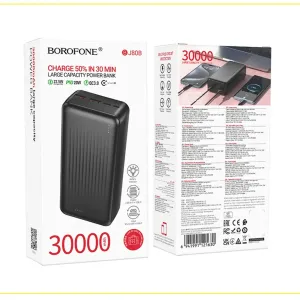 30000 22.5w BOROFONE оригінальний Power bank;  Портативна батарея борафон зі швидкою зарядкою 22.5w. Павербанк baseus xiaomi