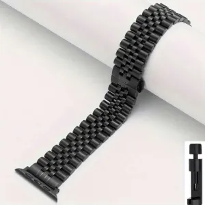 Металевий ремінець Jubilee для Apple Watch на всі серії 49 46 45 44 42 41 40 38мм Ultra Чорний Срібний металлический ремешок браслет