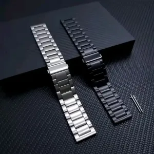 Ремешок стальной металлический на Amazfit Samsung Watch 22 мм mm ремінець сталевий металевий блоковий