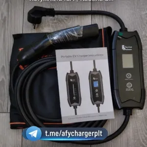 Зарядка FEYREE Tesla NACS 16А 3.5 кВт кабель 5м портативний EV Charger регулювання струму IP66 для електромобілів США + сумка