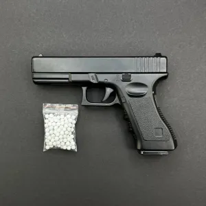 Іграшковий металевий пістолет Глок 17 Gen3 V20 чорний 6 мм пружинний