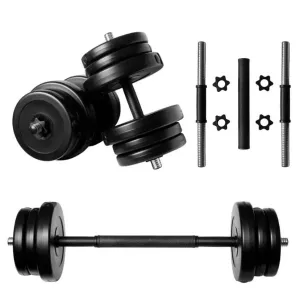 Комплект гантелей - 2 шт + штанга Neo-Sport - 22 кг / 42 кг / 52 кг - Польща
