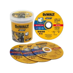 DeWALT DT20540 Набір кругів відрізних абразивних 125мм х 1мм  100 шт в коробці