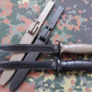Тактичний польовий армійський туристичний мисливський ніж Glock FM 78 Black/Coyote 29см,гравіювання Extrema Ratio,пластикові ножни