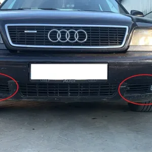 Решітки в бампер Audi A8 d2 , решітки птф, решітка радіатора