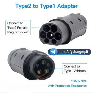 ЯКІСТЬ‼️Перехідник Type 2 - Type 1 32A 7kW Guwieyg для авто з США EV Adapter J1772 адаптер хороша якість надійний корпус