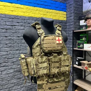 Плитоноска оригинал АТТАСК пиксель, плитоноска з підсумками піксель