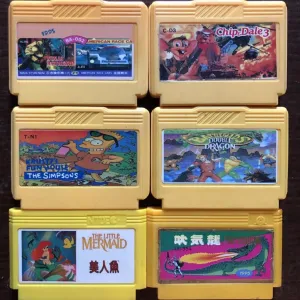 Dendy 8bit, Remarks: Thi Simpsons, Battletoads and Double Dragon, The Little Mermaid Felix Ghostbusters Contra Turtles BigNose Power Blade