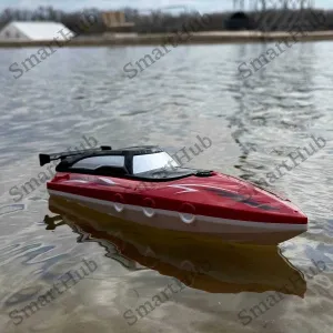 Катер на радиоуправлении HydroFlash Красный Лодка на пульте управления