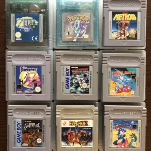 Картриджі Nintendo Game Boy: Zelda, Metroid, Pokemon, Battletoads Dakwing Duck, TaleSpin Resident Evil, Super Mario Land, Double Dragon, Contra