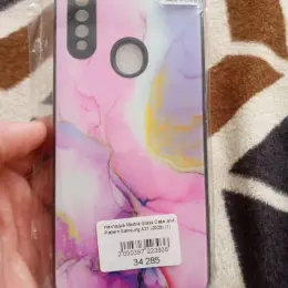 Чохол для Samsung A31 (2020) зі склом та мармуровим візерунком