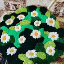 Килим ручної роботи "Лісова Галявина" 80х80 см