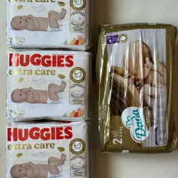Підгузки Huggies Extra Care розмір 2 (24 шт.) та Dada розмір 2 (24 шт.)