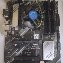 Комплект для апгрейду: Процесор Intel Core i3-10100F, Материнська плата ASUS PRIME B460-PLUS, ОЗУ TeamGroup DARK DDR4 8GB, SSD NVME Samsung 256GB