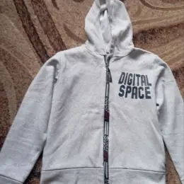 Кофта на замку для хлопчика "DIGITAL SPACE" сіра