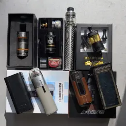 Асортимент електронних сигарет та атомайзерів (Combo, B3 MTL, Smok, IJust 3, Cuboid Mini, Pasito 2, Luqe Q2, Voopoo Argus)