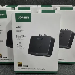 Ugreen BT505 Bluetooth 6.0 BT505 Hi-Res Audio LDAC приймач адаптер для авто, стереосистеми, навушників, мобільного телефону 15 годин 24bit/96kHz Black