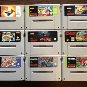 Ігри для Siper Nintendo (SNES), Super Famicom: Zombies, Mortal Kombat, Jungle Book, Castlevania Contra, Wolfenstein, Turtles, Super Mario, Donkey Kong