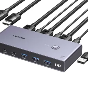 Переключатель DisplayPort 1.4 для 2 ПК DP 8k 60hz 4k 240 Ugreen KVM