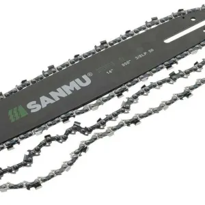 Шина SANMU 14" (35 см) + цепь (2шт) 3/8" 25 зубов паз 1,3 мм, цепш888