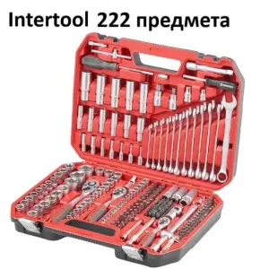 Набір інструментів 222 предмета INTERTOOL набір для ремонту автомобіля  набір ключів набір головок інтертул
