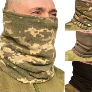 Флісовий Баф мультикам, піксель, чорний, олива(хакі) зимовий