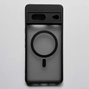 Google Pixel 7 чохол Magnetic MagSafe чорний силікон TPU чехол