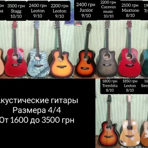 Акустичні, классичні, електрогітари та аксесуари до них / акустические, классические, электрогитары и аксессуары к ним