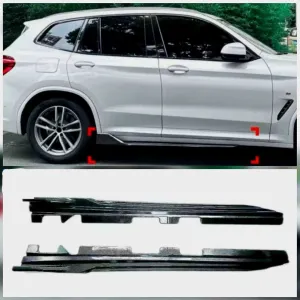 Накладки на пороги BMW X3 G01 X4 G02 F97 F98 X3M X4M диффузор спойлер сплиттер обвес сплiтер