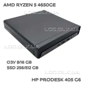HP ProDesk 405 G6 RYZEN 5 PRO 4650GE 8/256GB HDMI DisplayPort WiFi+BT #4848