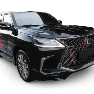 Lexus LX570 450d Комплект хром накладок черный хром Black Edition