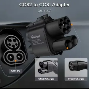 Адаптер CCS2–CCS1 500A 1000V DC/AC GUWIEYG для авто з США