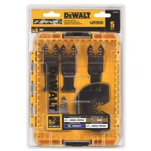 Набір з 5 полотен для мультитула (мультиінструмента) в кейсі ToughCase DeWALT DWA4216