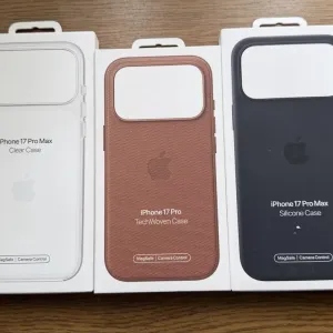 НОВИЙ ОРИГІНАЛ Apple iPhone 17 Pro MAX & 17 Pro Black Sienna Silicone Clear TechWoven Case Чохол