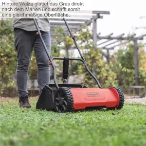 Газонокосарка Scheppach SPM400-Pro, ручна, з барабаном, ширина скошування 40 см, тиха