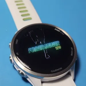 Смарт- годинник GARMIN, Forerunner 970,  AMOLED- дісплей, Whitestone/YELLOW Titanium