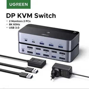 KVM Перемекач 8K UGREEN AK 700 Black