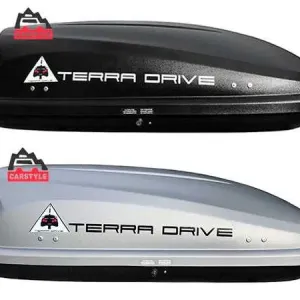Автобокс на крышу дах Terra Drive 320 літрів сірий чорний матові 134х80х36 см нові уцінка пластик правосторонні Терра Драйв внутр 127x80x36 гарантія