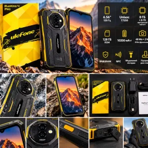 Ulefone RugKing 4 Pro — защищённый смартфон 10200 мА·ч, 8/128 ГБ, IP68/IP69K, NFC, 120 Гц