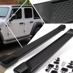 Jeep Wrangler 2018- рр. Бокові пороги OEM V2 (для п'ятидверного, 2 шт)