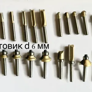 Фрези по дереву з хвостовиком 6 мм. “POBEDIT”