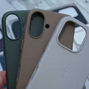 Кожаный чехол Leather Case iphone 18 17 15 pro max magsafe animation